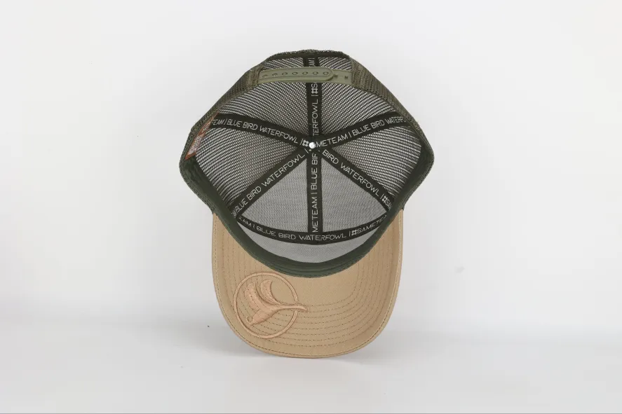 Blue Bird Waterfowl Hat With Custom Stitching And Logos