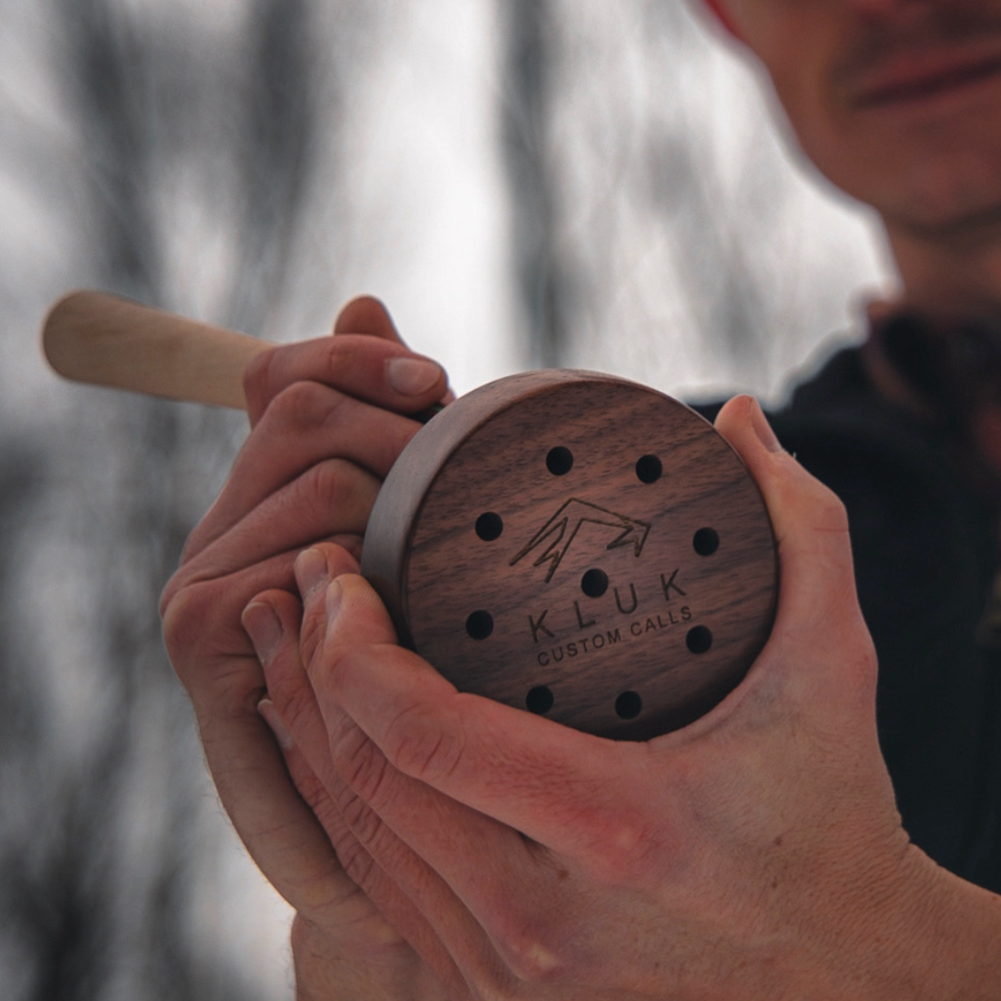 Walnut Aluminum Pot Call With Dymondwood Striker Turkey