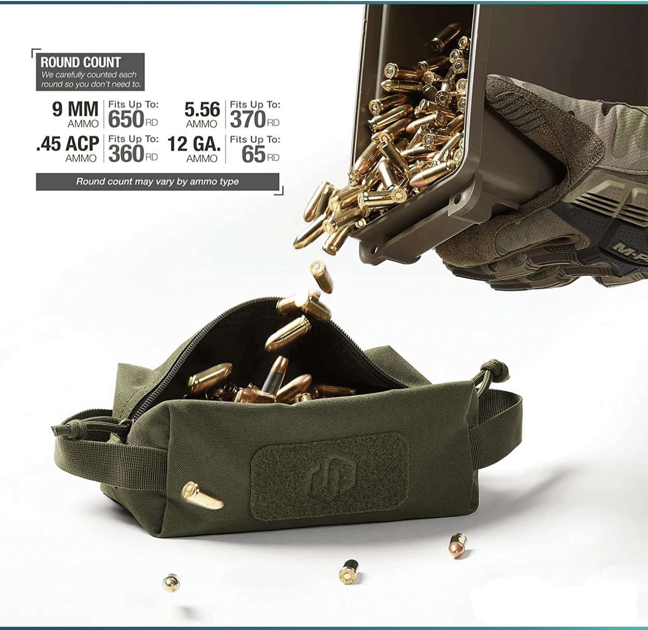 Soft Tactical Ammo Pouch Storage With 2 Writable ID Patches