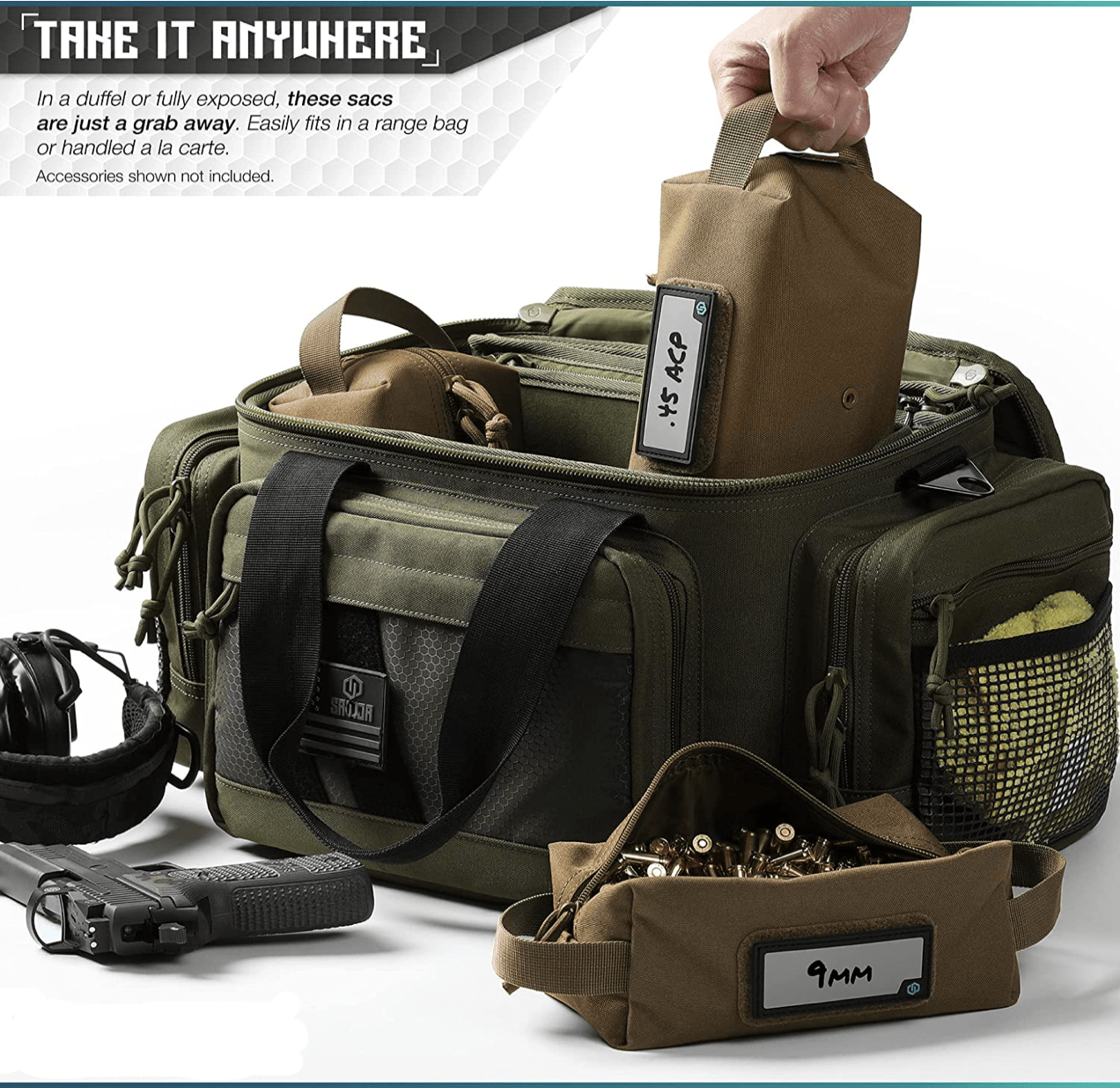 Soft Tactical Ammo Pouch Storage With 2 Writable ID Patches