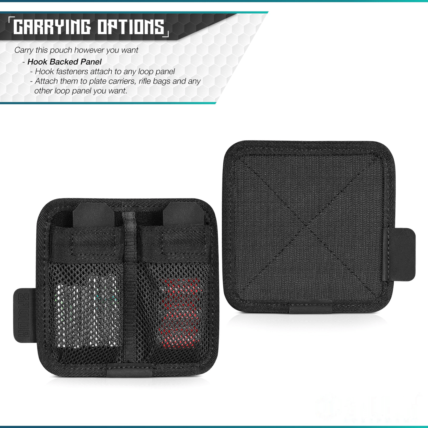 Universal Gun Holster With Battery And Accessory Pouch