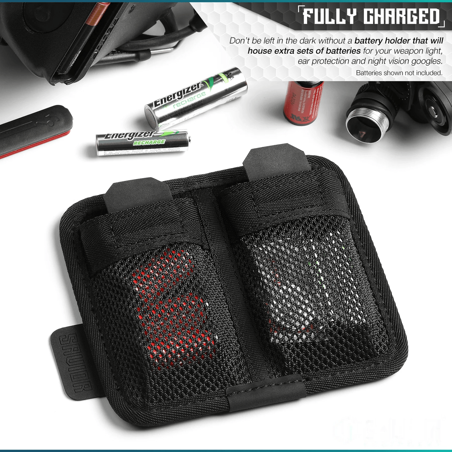 Universal Gun Holster With Battery And Accessory Pouch