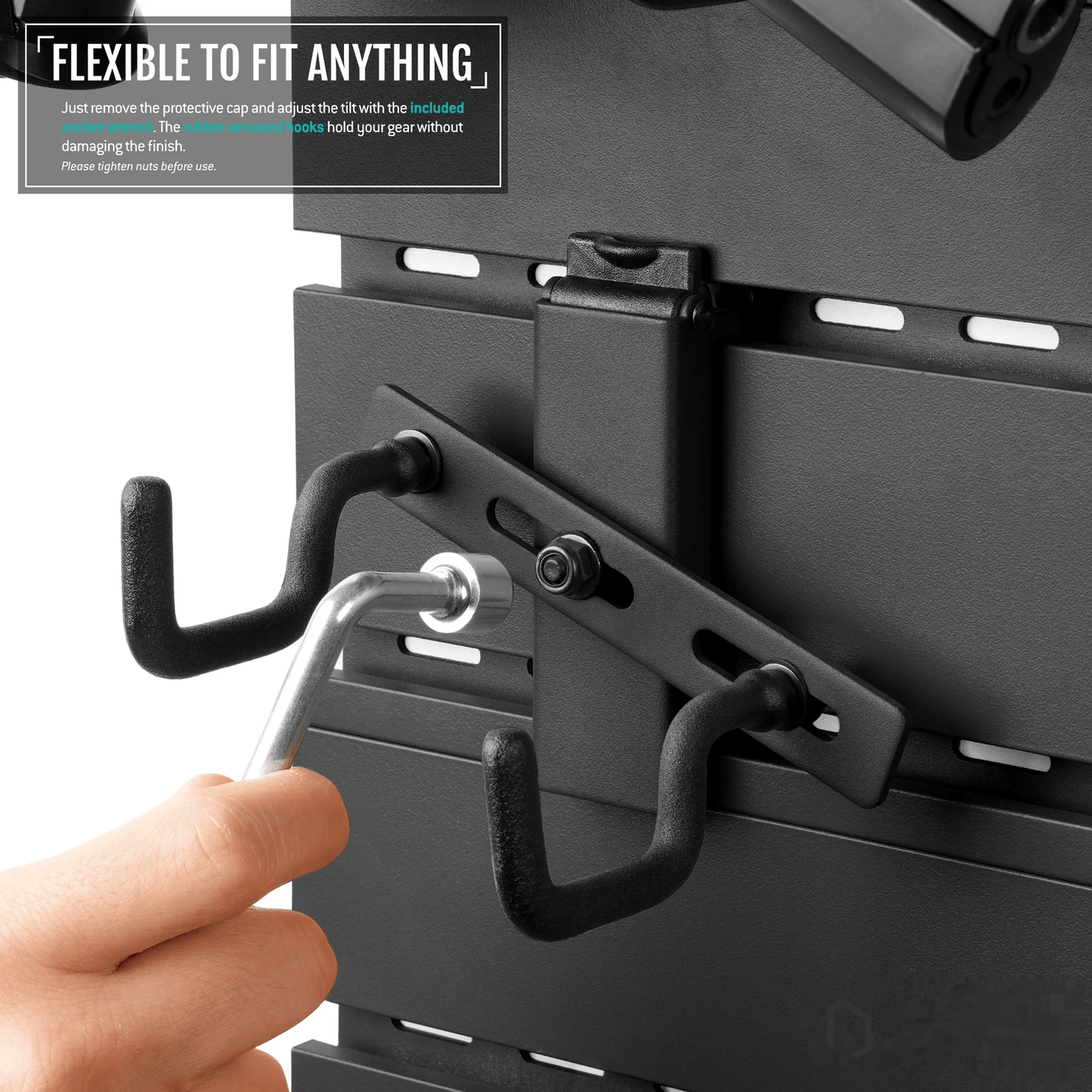 Wall Rack System Adjustable Pistol Hangers Two Pack