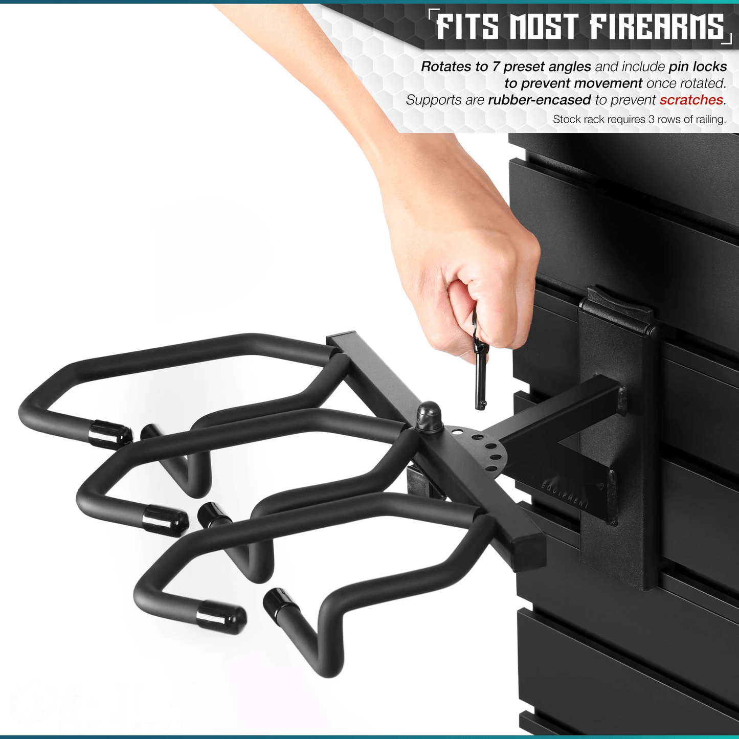Wall Rack System Angle Adjustable Rifle Wall Rack Pro