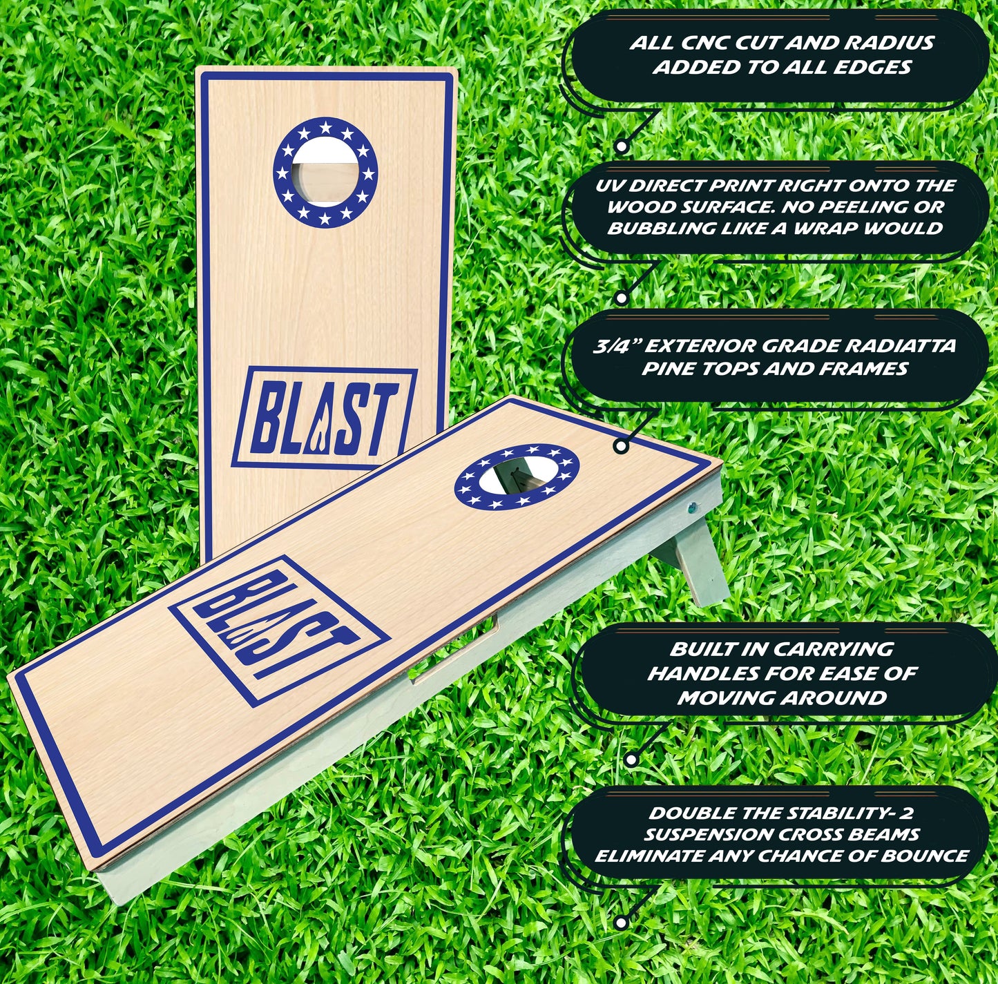 Michigan Roots Up Exterior Grade Baltic Birch Cornhole Set