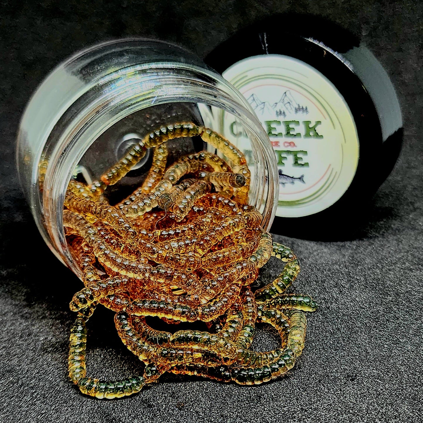 Jar Of Half Inch Micro Maggot Fly Larvae Apple Maggot Lure