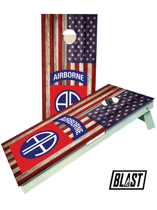 Army Airborn Military Cornhole Set Weatherproof Outdoor