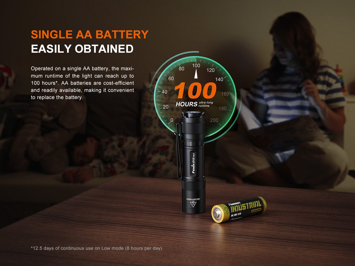 Fenix E12 V3 Pocket EDC AA Flashlight 200 Lumens Output