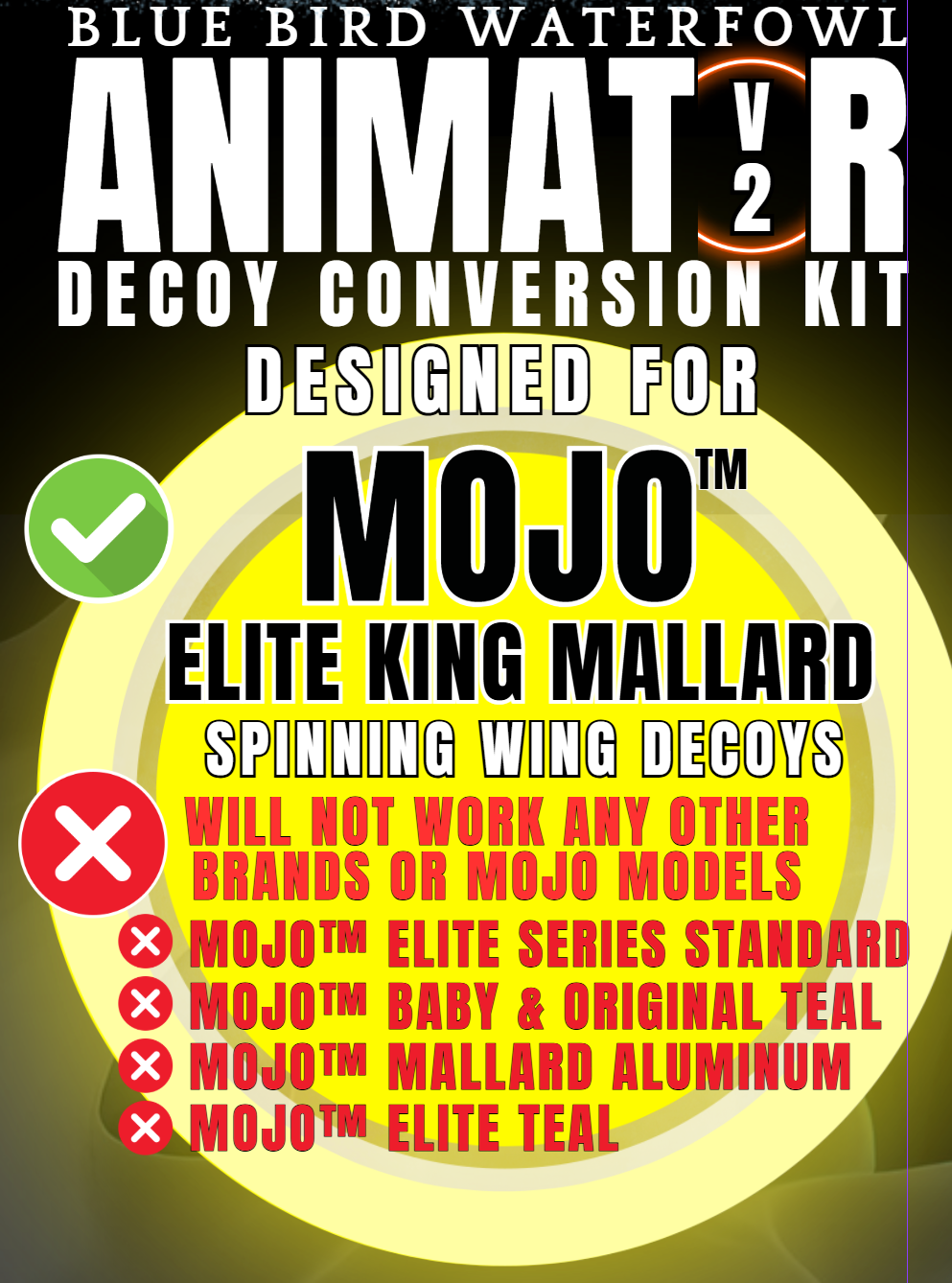 Animator V2 Mojo Elite King Mallard Waterfowl Motion Decoy