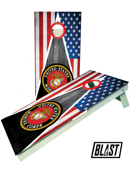 Marine 5 Cornhole Set Weatherproof Baltic Birch Tops