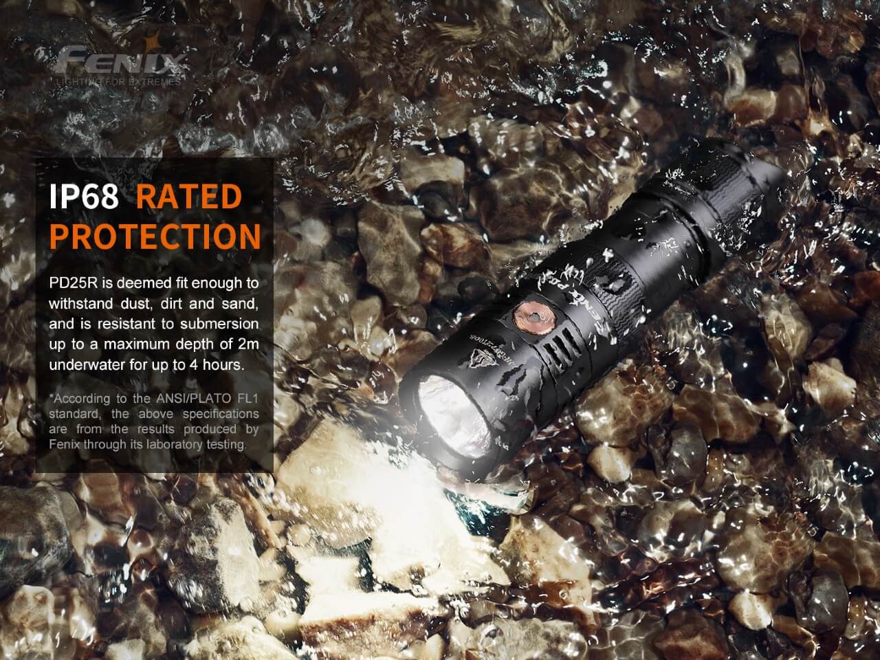 Fenix PD25R Rechargeable LED Pocket Flashlight 800 Lumens