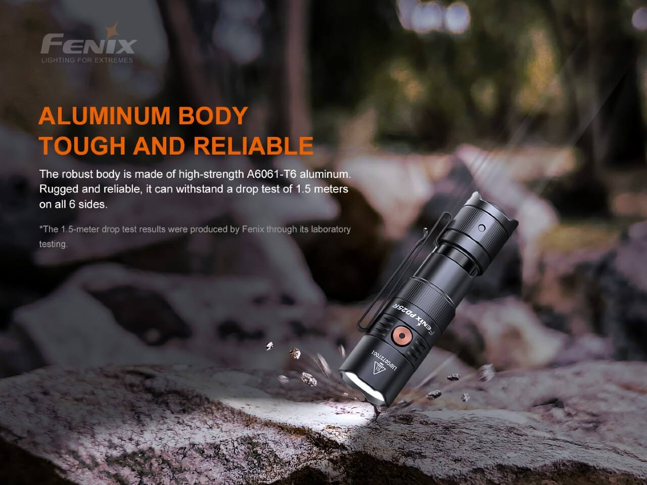 Fenix PD25R Rechargeable LED Pocket Flashlight 800 Lumens