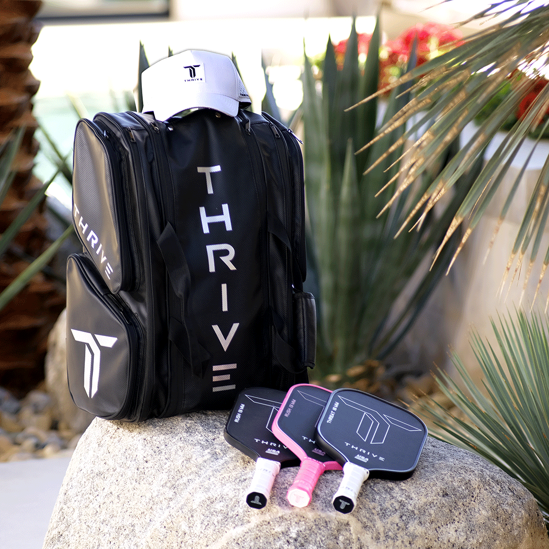 Elite Pro Tour Pickleball Bag With Shoe Bag Black Vegan