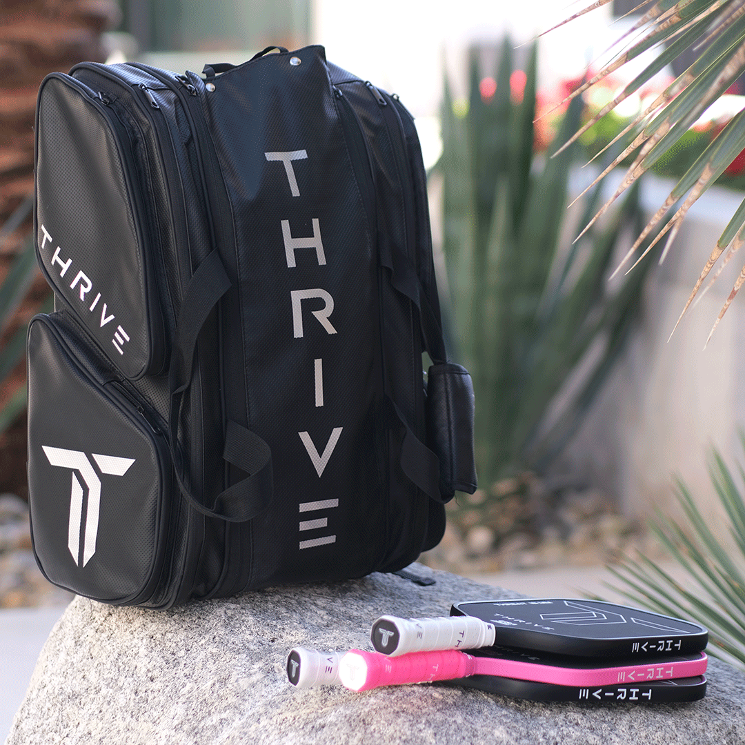 Elite Pro Tour Pickleball Bag With Shoe Bag Black Vegan