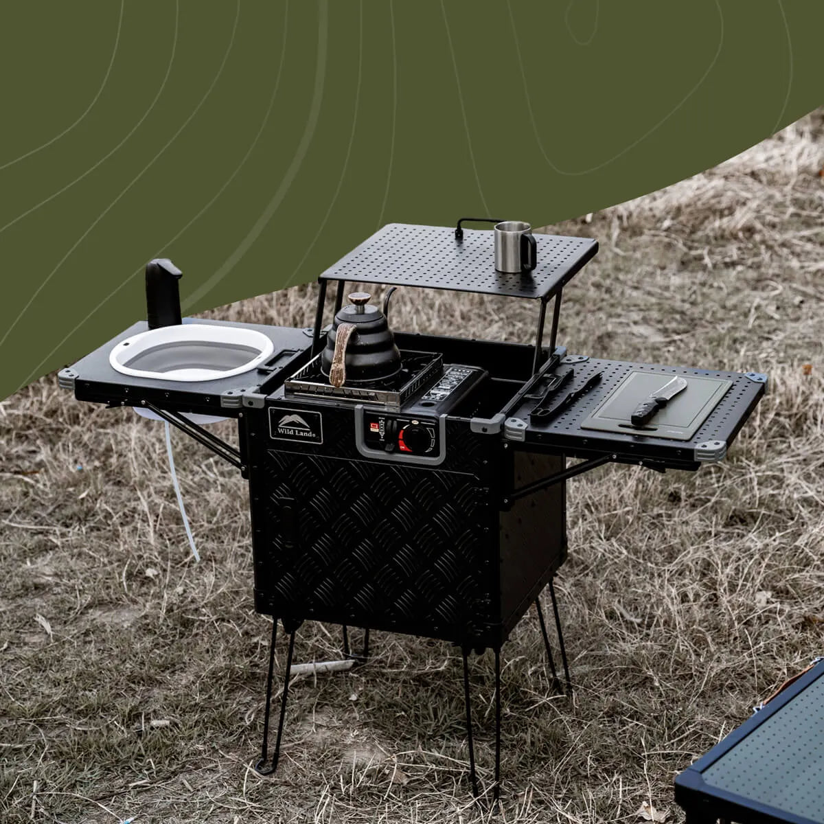 Wild Land Compact Integrated Kitchen Box for Camping