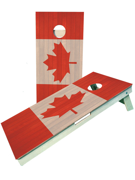Canada Flag Cornhole Boards Baltic Birch Weatherproof