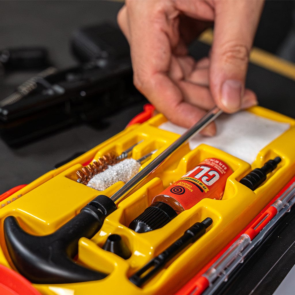 Pistol Caliber Cleaning Kit With Aluminum Rod Components