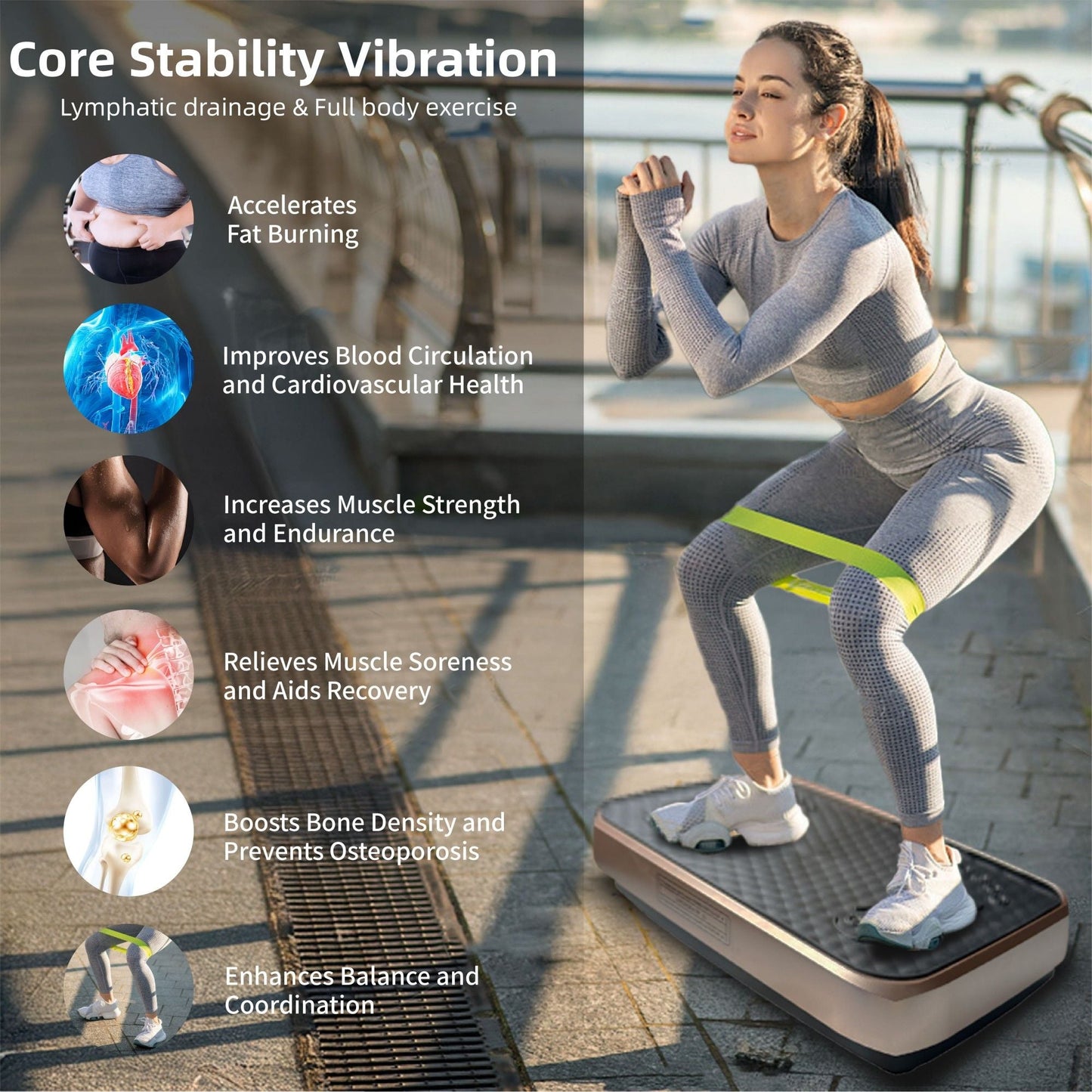 Vibration Plate Exercise Machine Whole Body Fitness