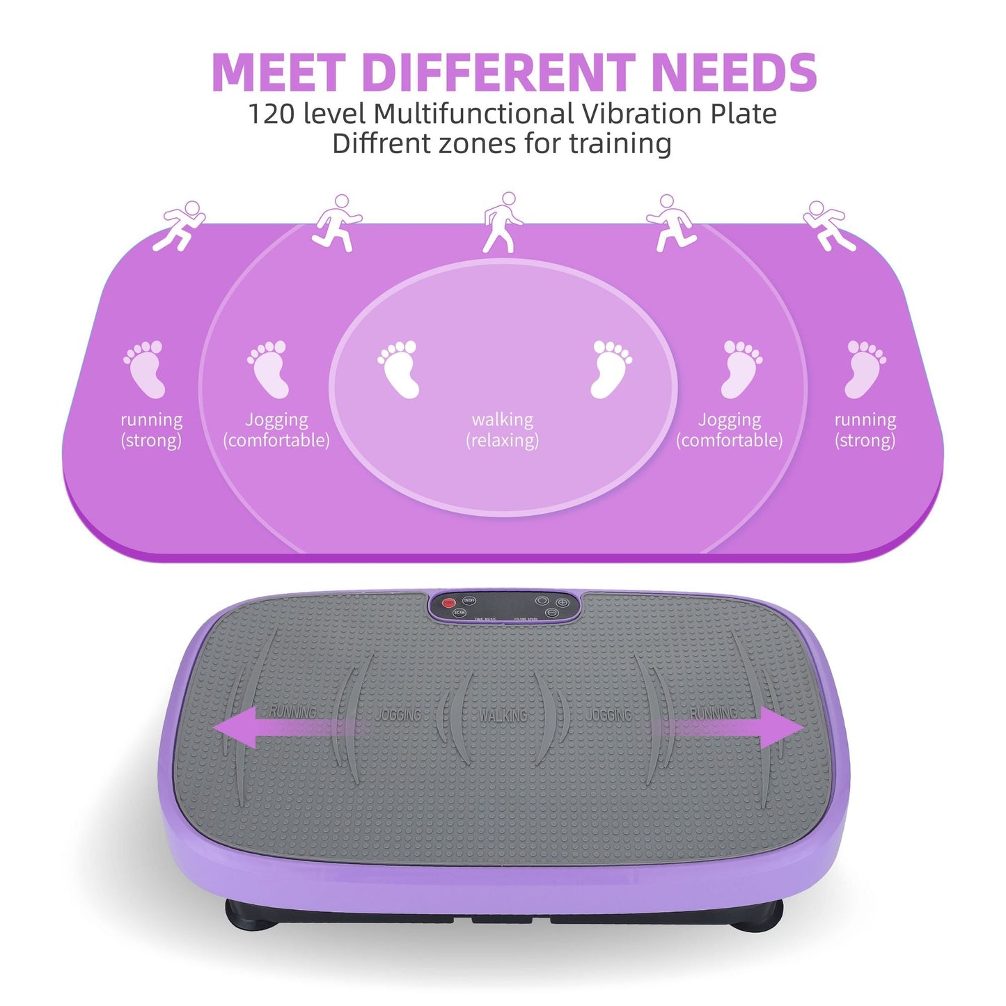 Vibration Plate Fitness Platform 120 Speed Levels Workout