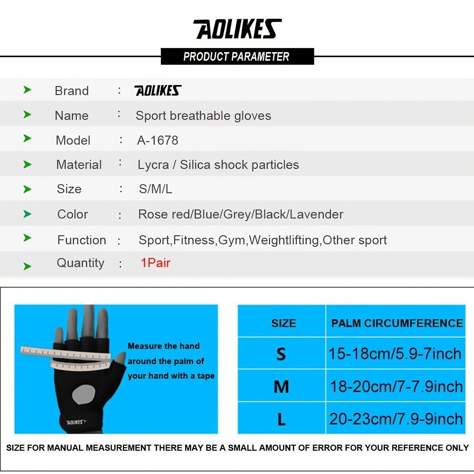 Unisex Weightlifting Gloves for Cycling and Training