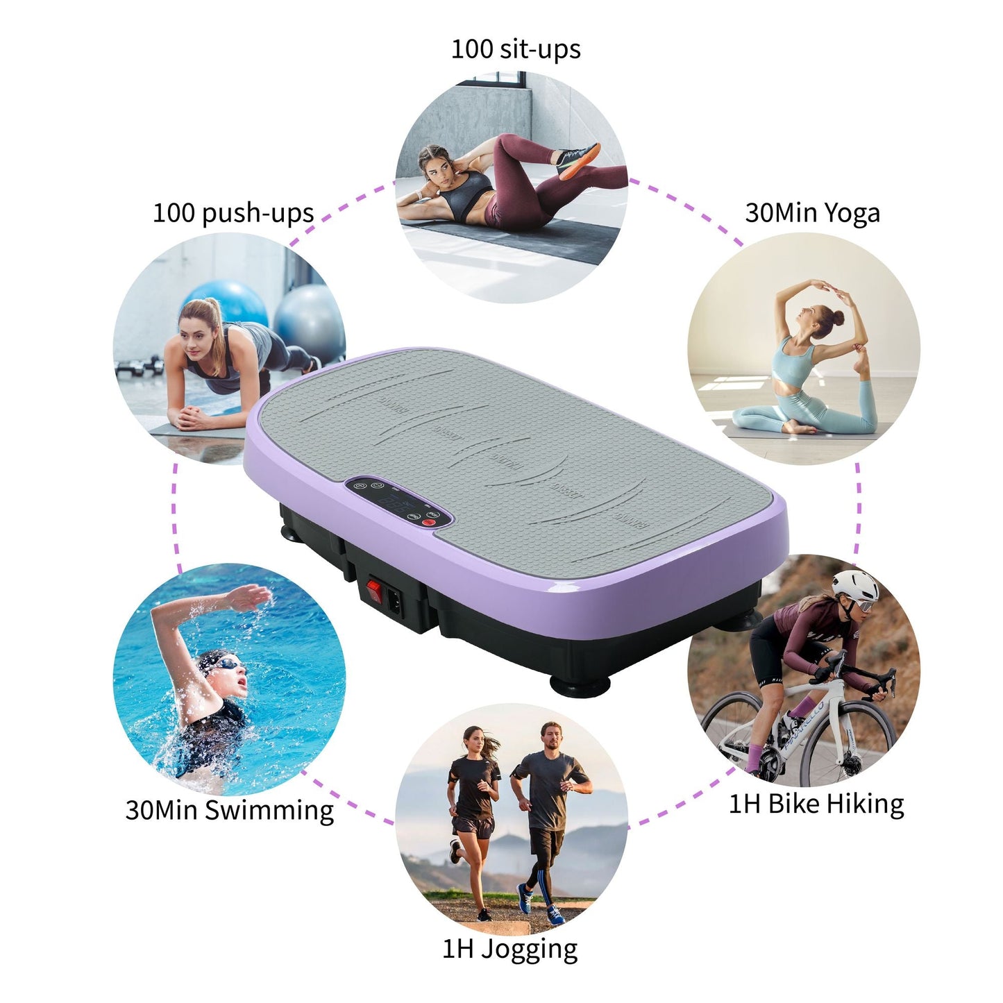 Vibration Plate Fitness Platform 120 Speed Levels Workout