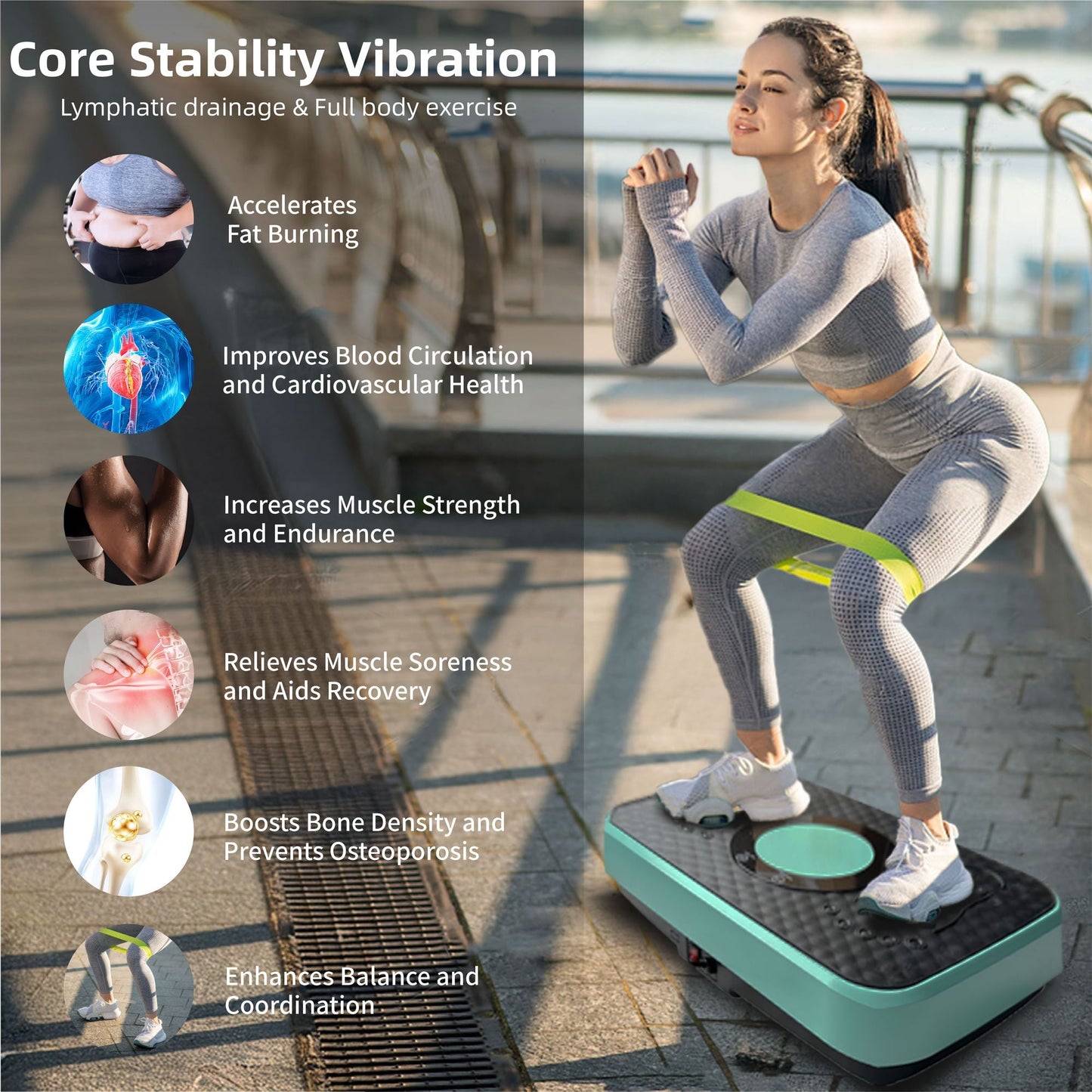 Vibration Plate Fitness Platform for Whole Body Workout