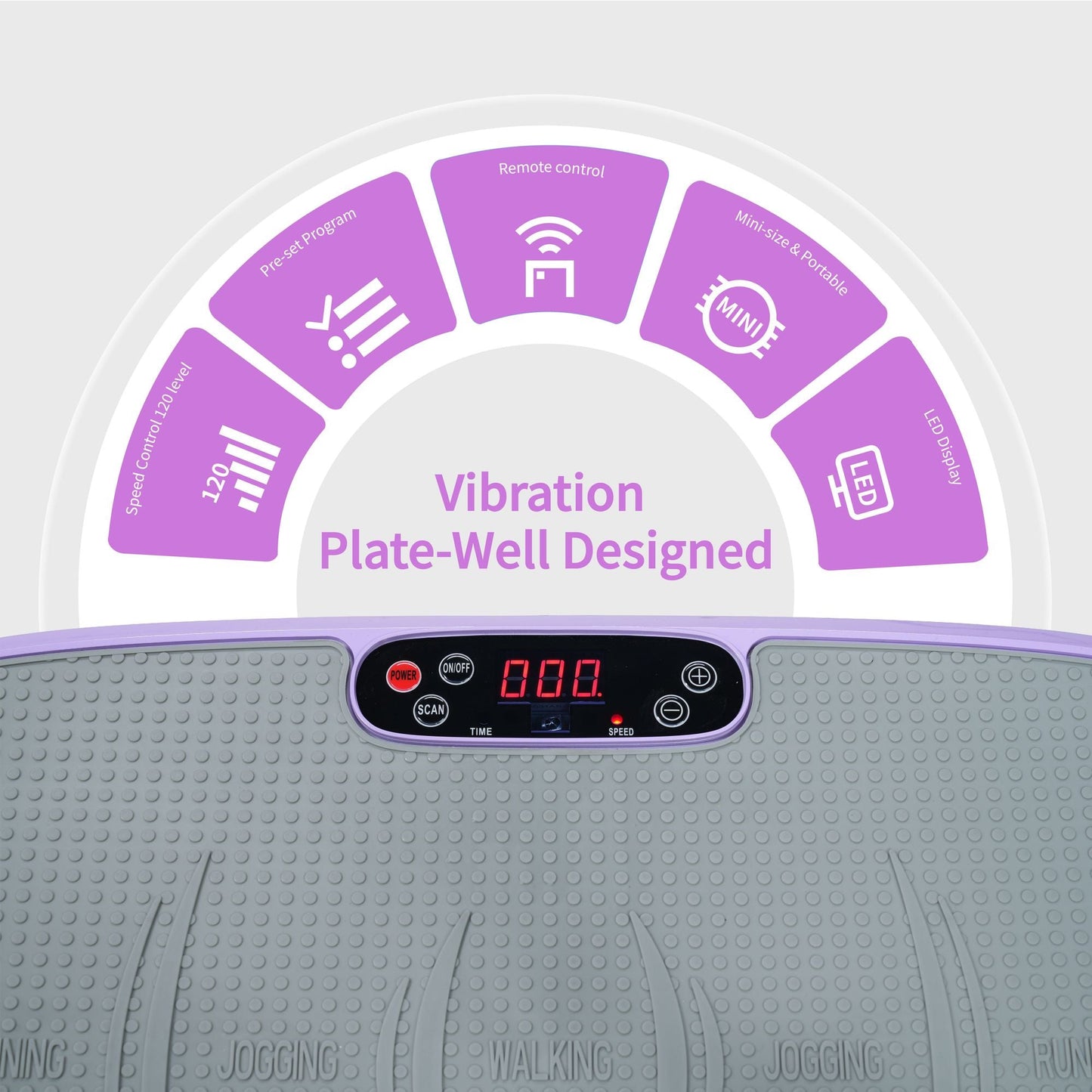 Vibration Plate Fitness Platform 120 Speed Levels Workout