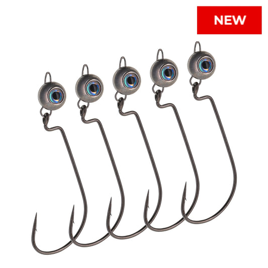 Reaction Tackle Tungsten Free Swing Jig Head 5 Pack Eye