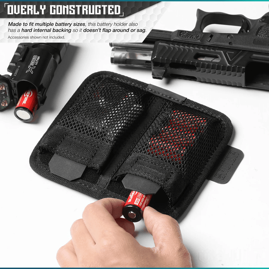 Universal Gun Holster With Battery And Accessory Pouch