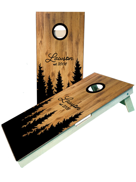 Custom Family Last Name Cornhole Boards For Wedding Gift