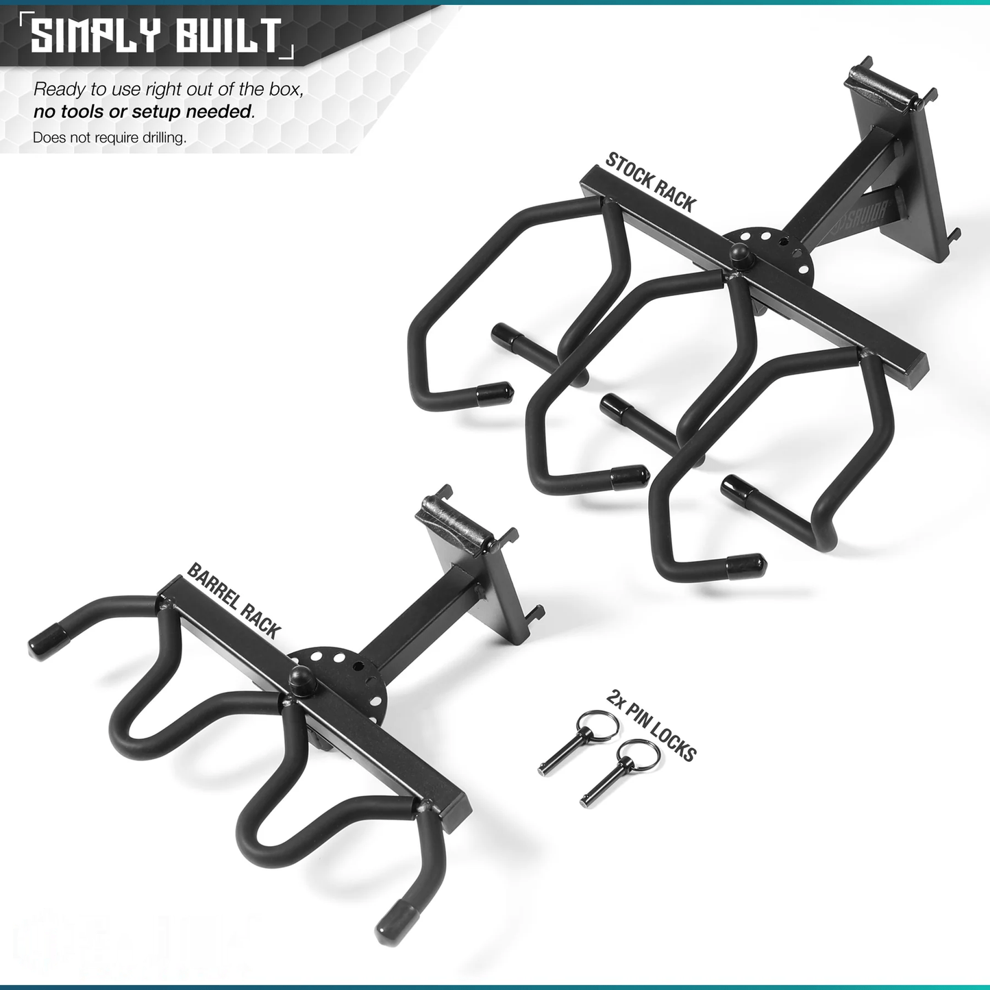 Wall Rack System Angle Adjustable Rifle Wall Rack Pro