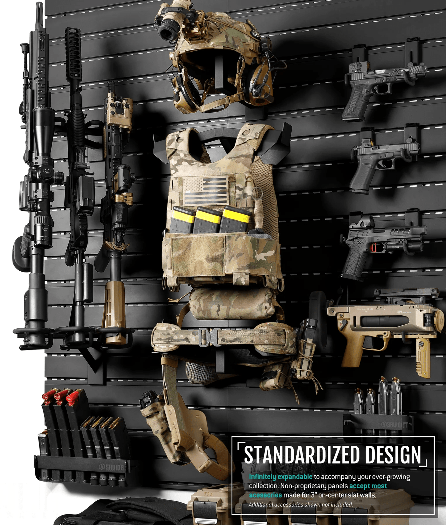 Wall Rack System Armor Rack Heavy Duty Armor Hanger 40 LB
