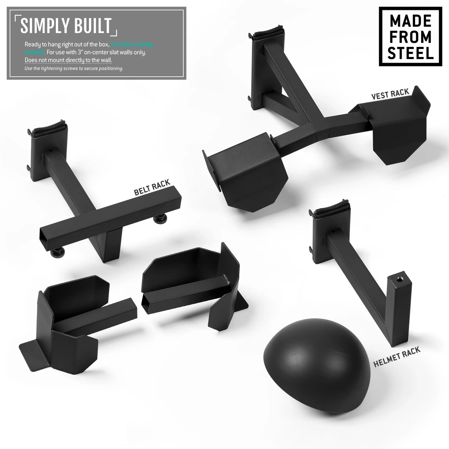 Wall Rack System Tactical Gear Rack for Slat Wall Panels