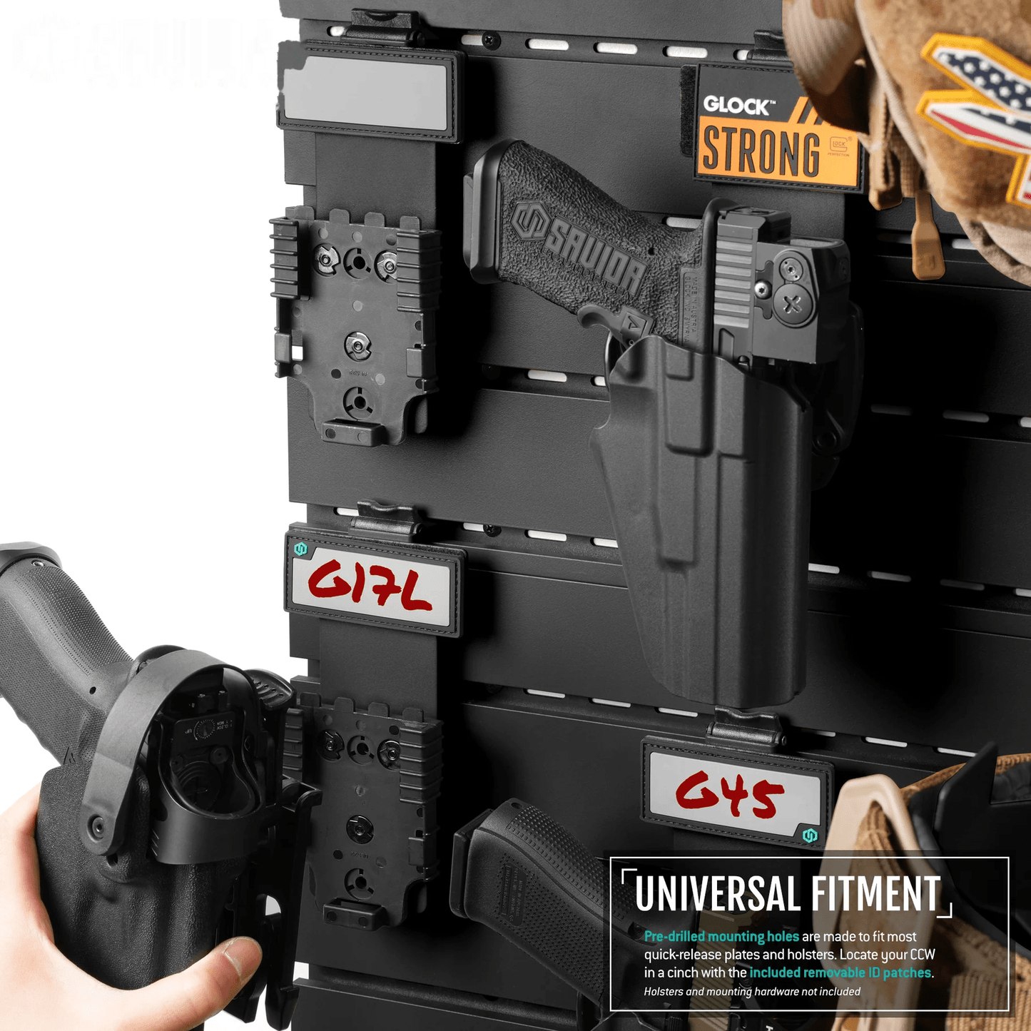 Wall Rack System Holster Mounts 2 Pack for Slat Wall