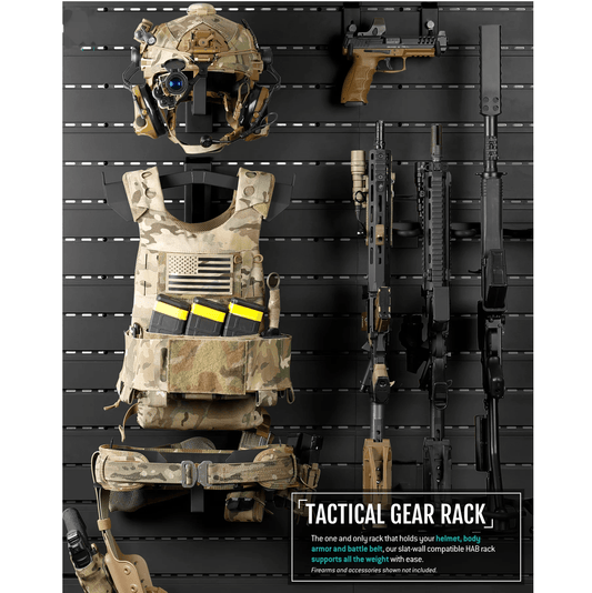Wall Rack System Tactical Gear Rack for Slat Wall Panels