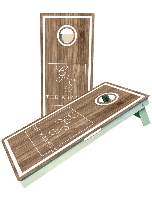 Personalized Wedding Cornhole Boards Last Name Initials