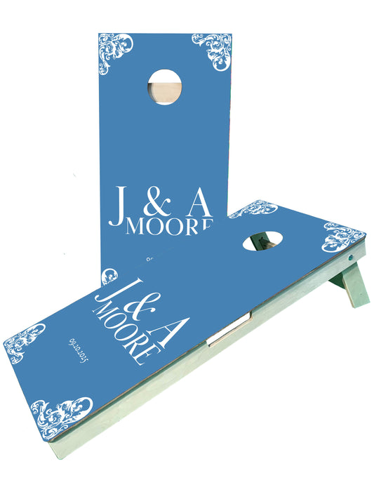 Custom Wedding Cornhole Boards With Last Name Initials